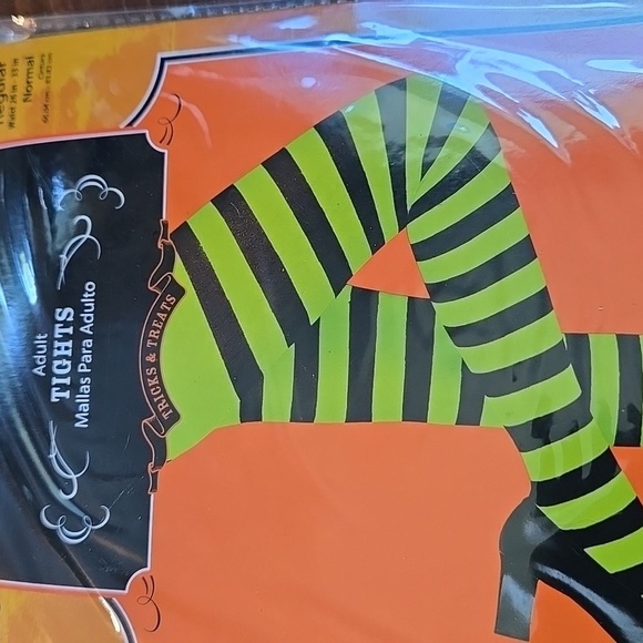 Thigh High Stockings with Bows Bundle With Wicked Green And Black Tights - 3 Pk - Picture 3 of 4